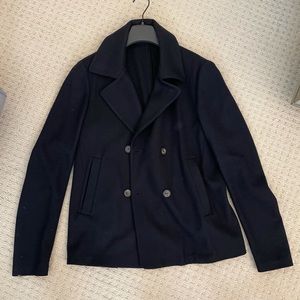 Jil Sander mens wool double breasted coat